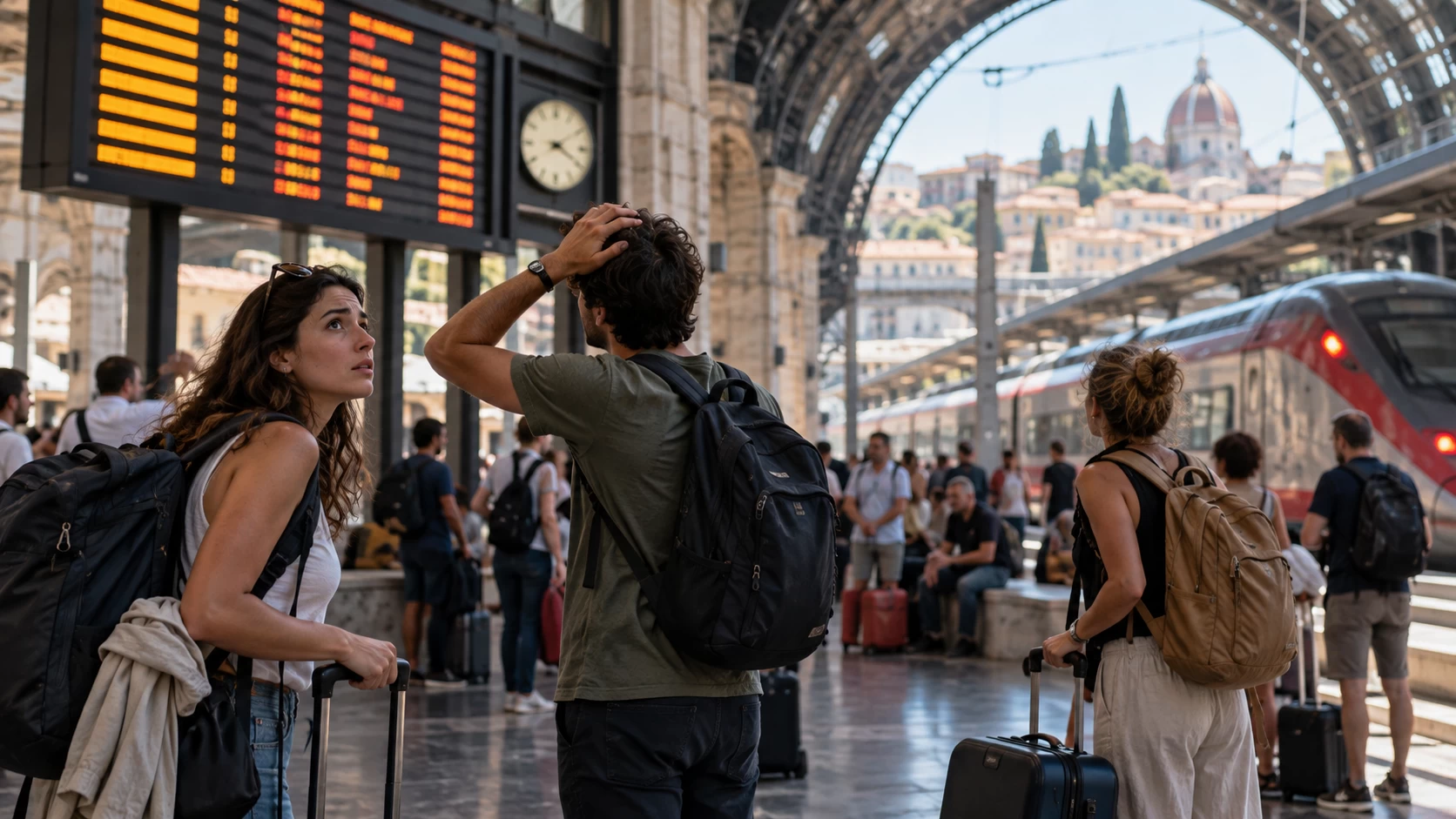 Turisté v Itálii musí dnes počítat s komplikacemi. Stávka zasáhla vlaky, MHD i lodní dopravu